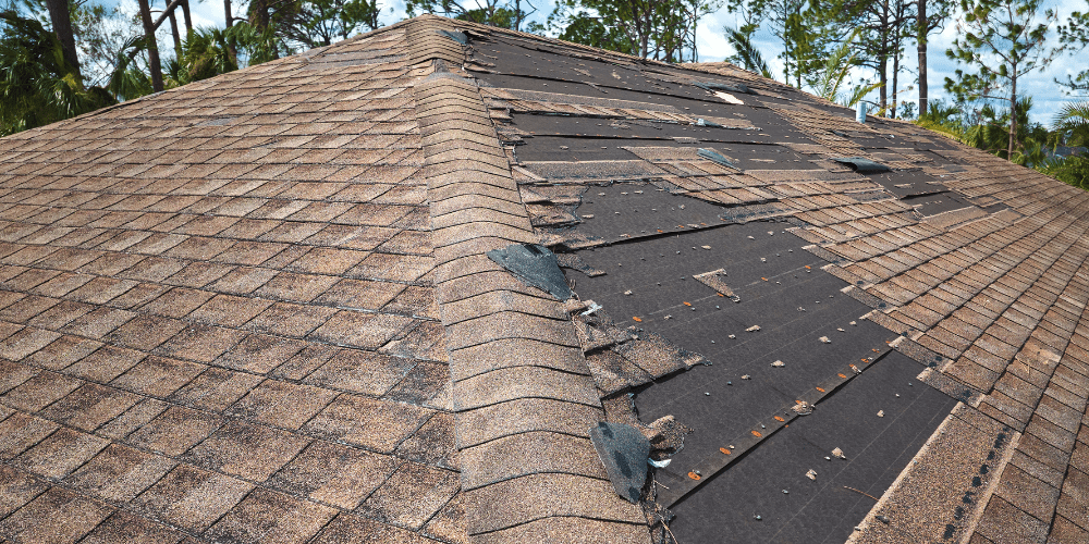 Shingle Roof Damaged by Monsoon in Phoenix