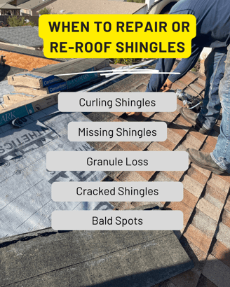 Shingle repairs 