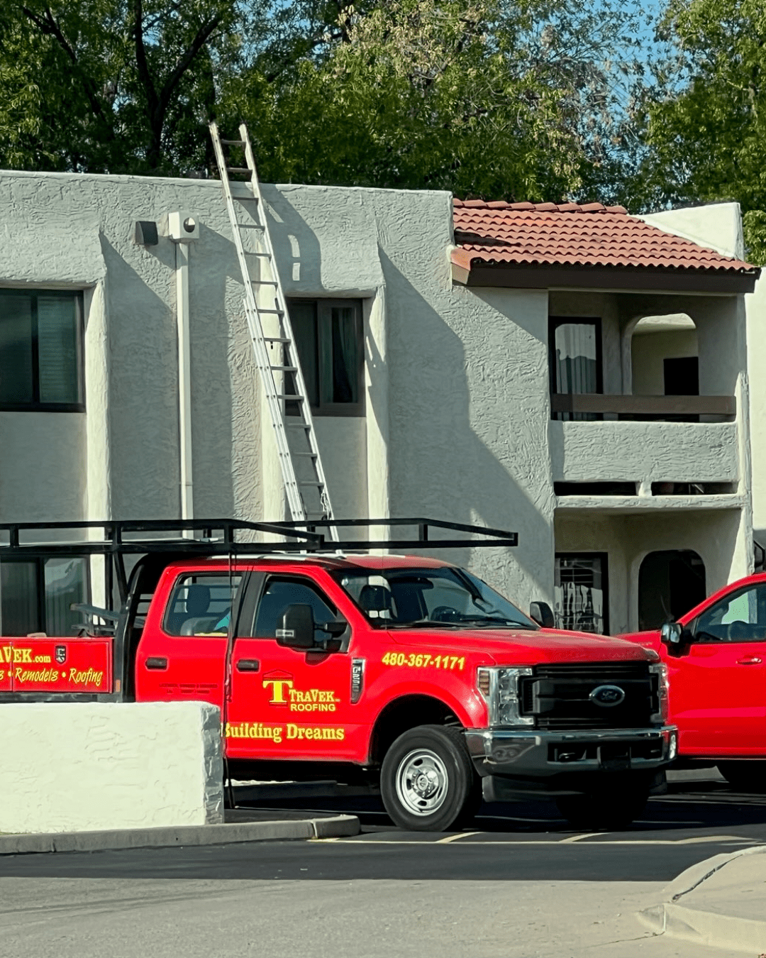 Image of TraVek Roofing Installing a Foam Roof